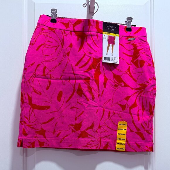 Rafaella Pants - Hot Pink Tropical Print Skort || Rafaella